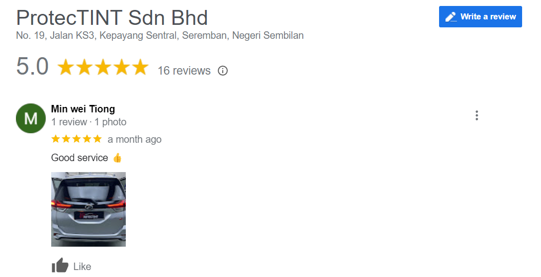 Customer Review - Good service 👍